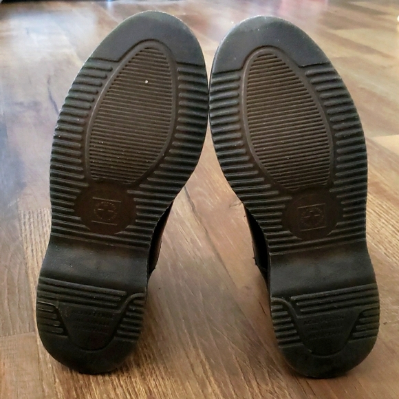 DOC DR.MARTENS "FLORA" BLACK LEATHER CHELSEA WOMENS BOOTS - Picture 6 of 9